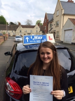 Passed on 28th April 2014 at Clifton Driving Test Centre with the help of her driving instructor Andrew Wakefield....