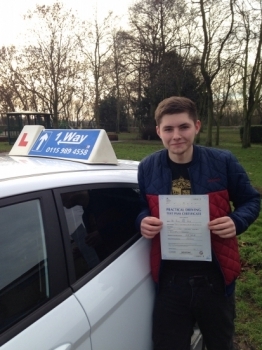 Passed on 21st January 2014 at Colwick Driving Test Centre with the help of his Driving Instructor Martin Powell....