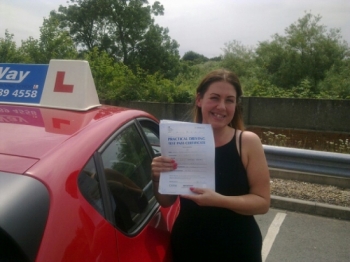 Passed on 11th July 2014 at Colwick Driving Test Centre with the help of her driving instructor Mike Kalwa....