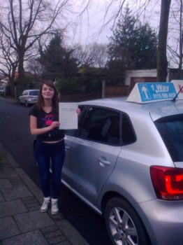 Passed on 20th December 2013 at Beeston Driving Test Centre with the help of her Driving Instructor Alex Sleigh....