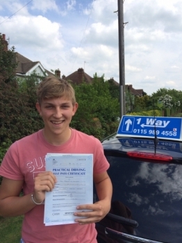 Passed in 21st May 2014 at Clifton Driving Test Centre with the help of his driving instructor Andrew Wakefield....