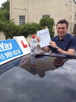 Passed on 13th June 2014 at Colwick Driving Test Centre with the help of his driving instructor Paul Fleming....