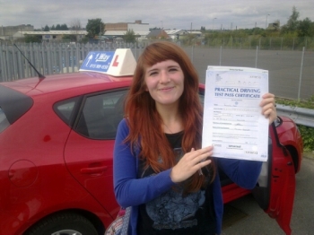 Passed on 2nd September 2014 at Colwick Driving Test Centre with the help of her driving instructor Mike Kalwa....