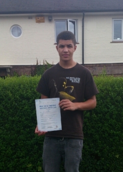 Passed on 30th July 2013 at Colwick Driving Test Centre with the help of his Driving Instructor Alex Sleigh....