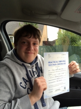Passed on 29th January 2014 at Clifton Driving Test Centre with the help of his Driving Instructor Andrew Wakefield....